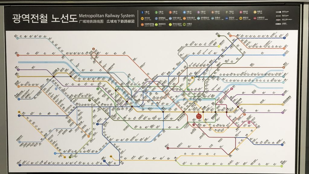 U-Bahn-Netzplan Seoul